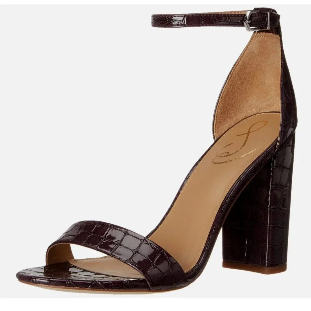 NEW Sam Edelman Yaro Ankle Strap Sandal (Women) 10.5M, EGGPLANT
